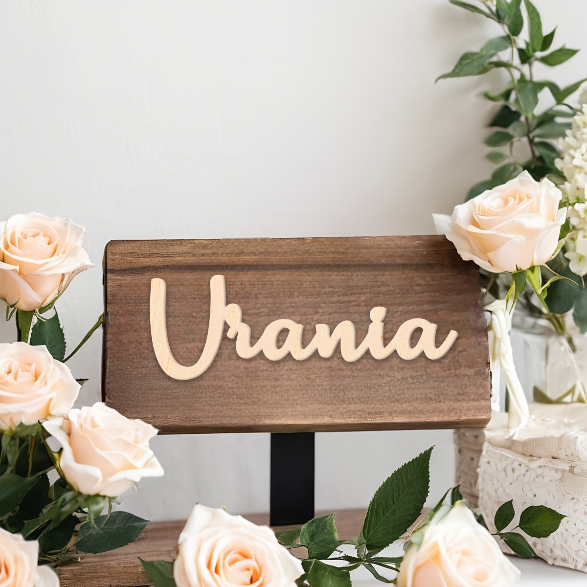 Wedding Shop - Nowoczesna minimalistyczna tabliczka z imieniem z