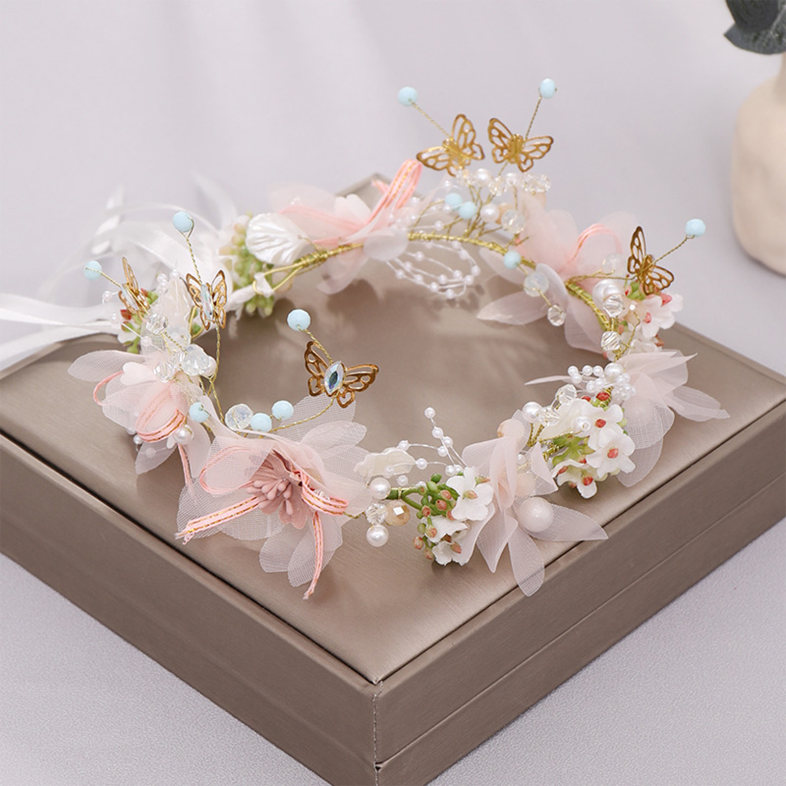 Wedding Arch Flower - Opaska do włosów z kwiatami dla