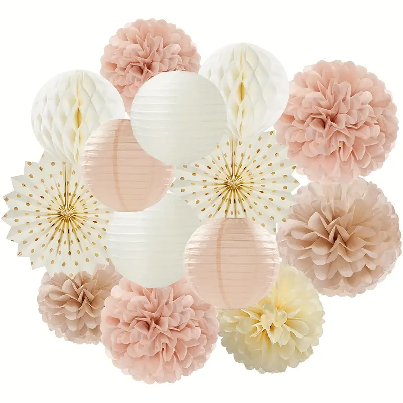 Wedding Ceremony Supply - 11 szt. Papierowe kwiaty w kolorze