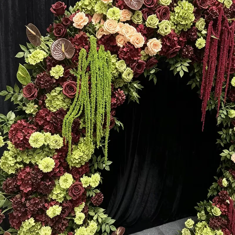 Burgundowo-szary zielony kwiat – Wedding Arch Flower recenzja i cena