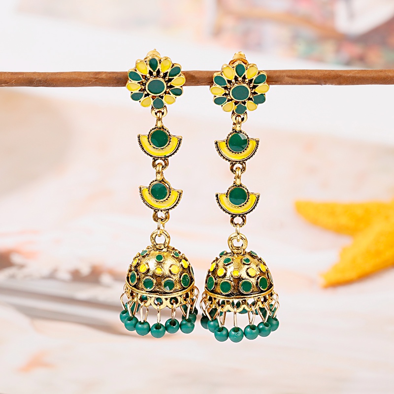Jhumka Jhumki wielokolorowe ko – Indian Wedding Supply recenzja i cena