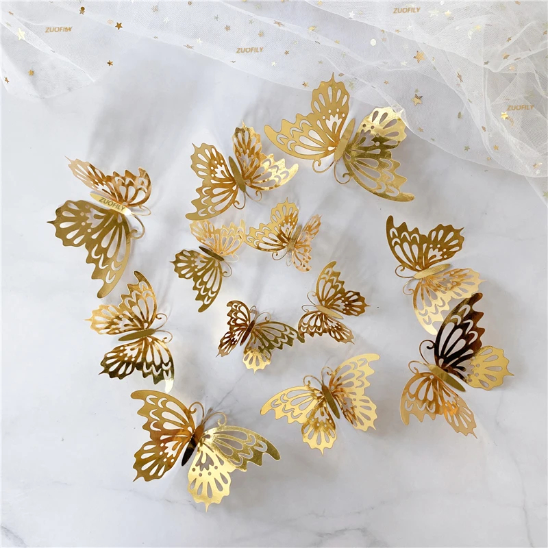 12/36 szt. Naklejki ścienne 3D – Wedding Package Gold recenzja i cena