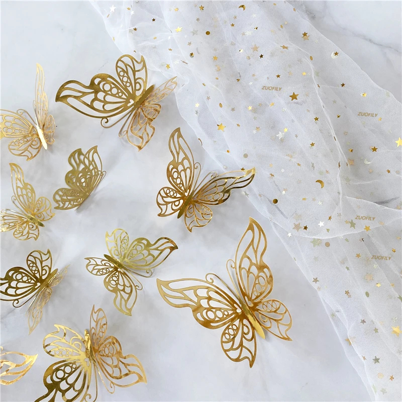 12/36 szt. Naklejki ścienne 3D – Wedding Package Gold recenzja i cena