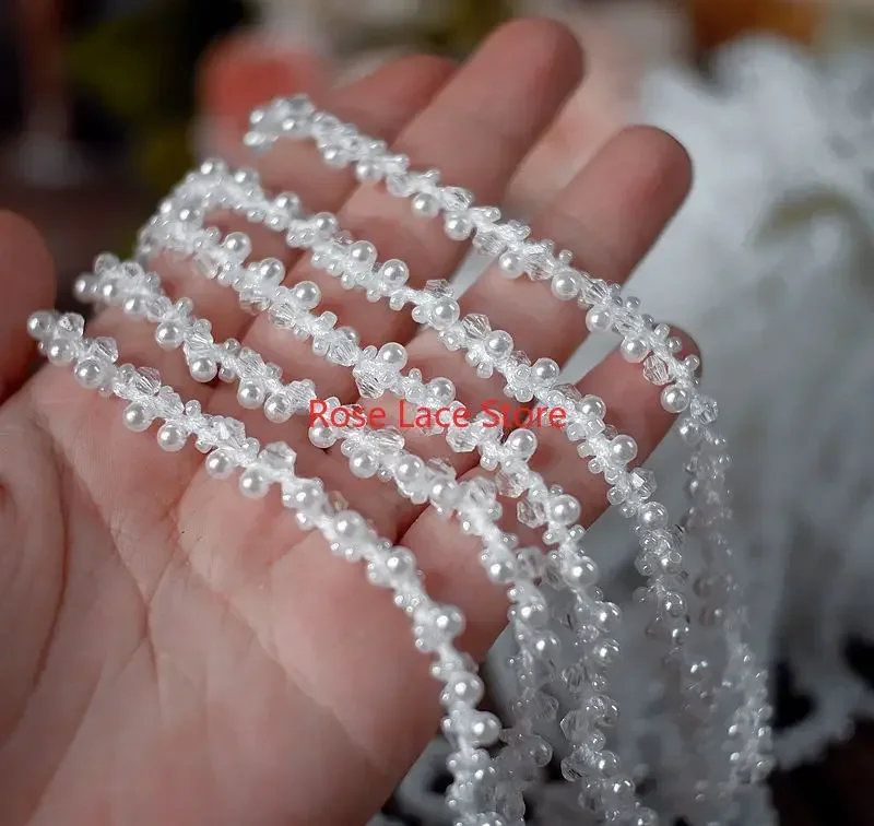 3 jardy perłowej koronki, perł – Bridal Sash Ribbon recenzja i cena