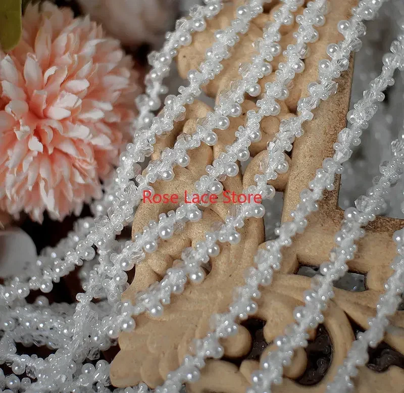 3 jardy perłowej koronki, perł – Bridal Sash Ribbon recenzja i cena