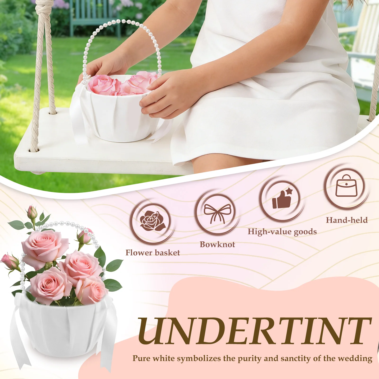 2 szt. Koszyczki dla dziewczyn – Wedding Ceremony Supply recenzja i cena