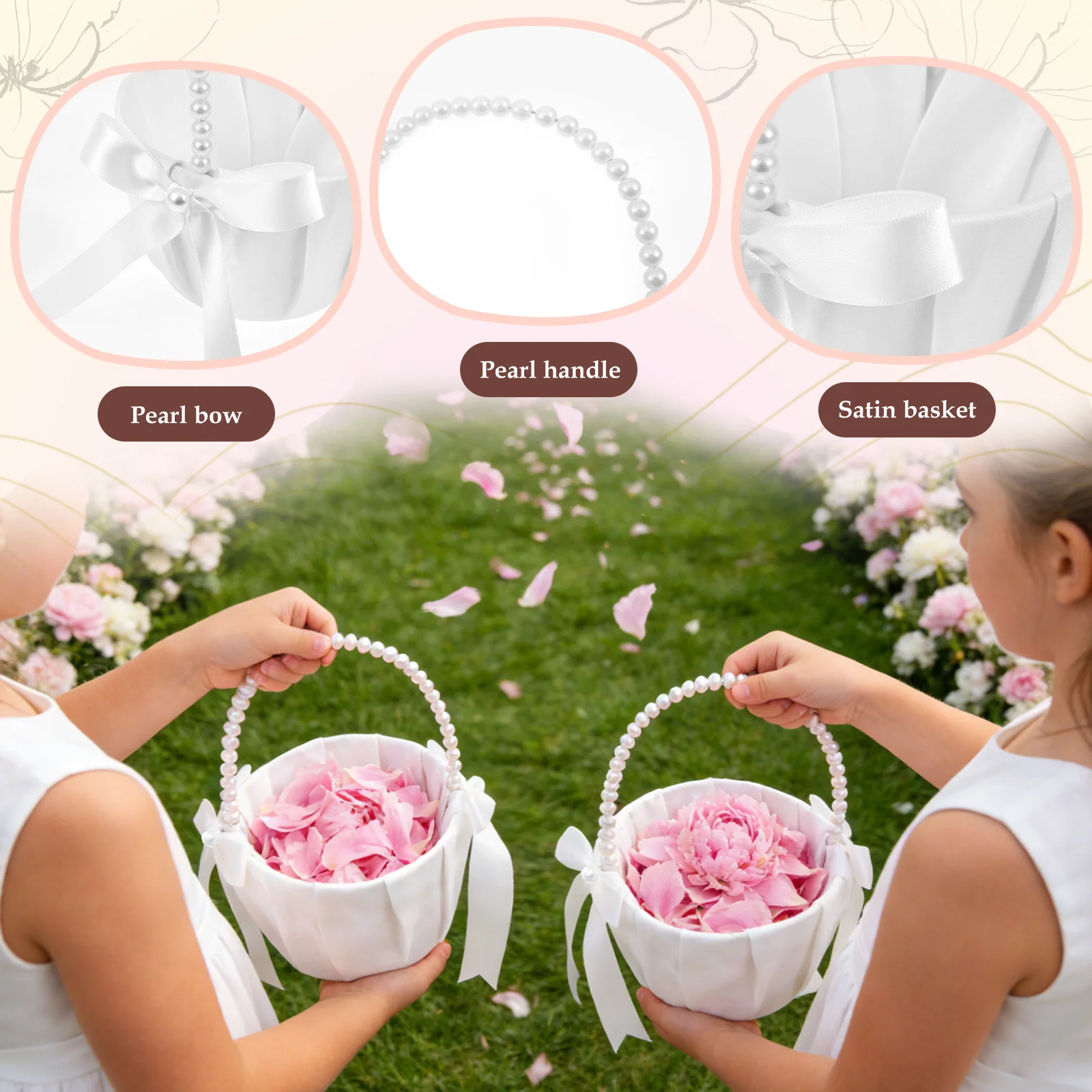 2 szt. Koszyczki dla dziewczyn – Wedding Ceremony Supply recenzja i cena