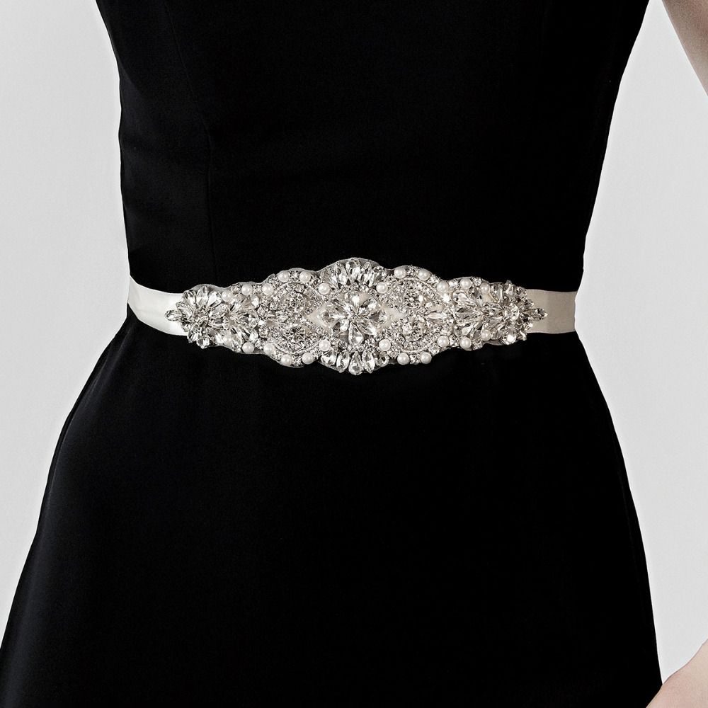 Słodkie srebrne sukienki satyn – Bridal Sash Ribbon recenzja i cena