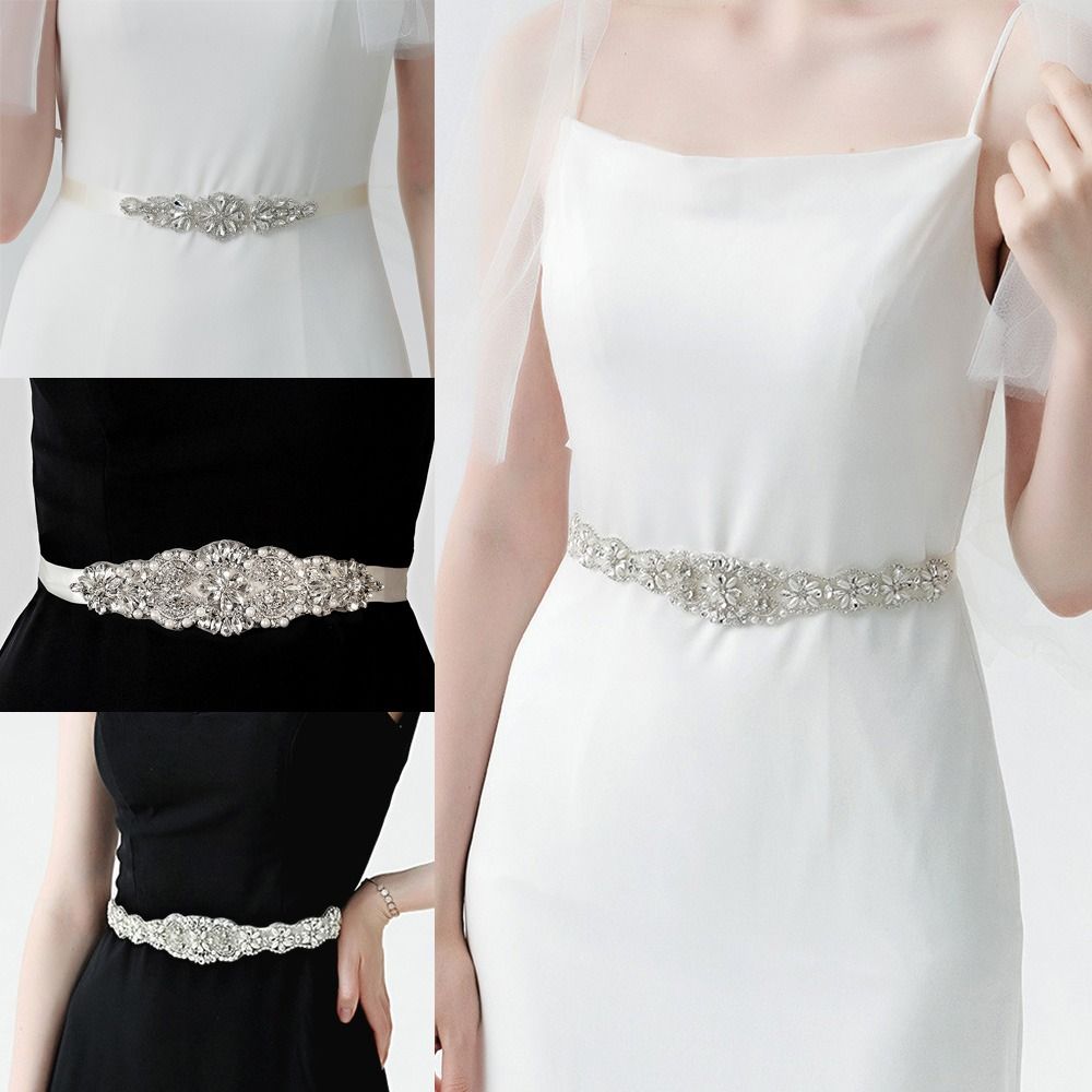 Słodkie srebrne sukienki satyn – Bridal Sash Ribbon recenzja i cena