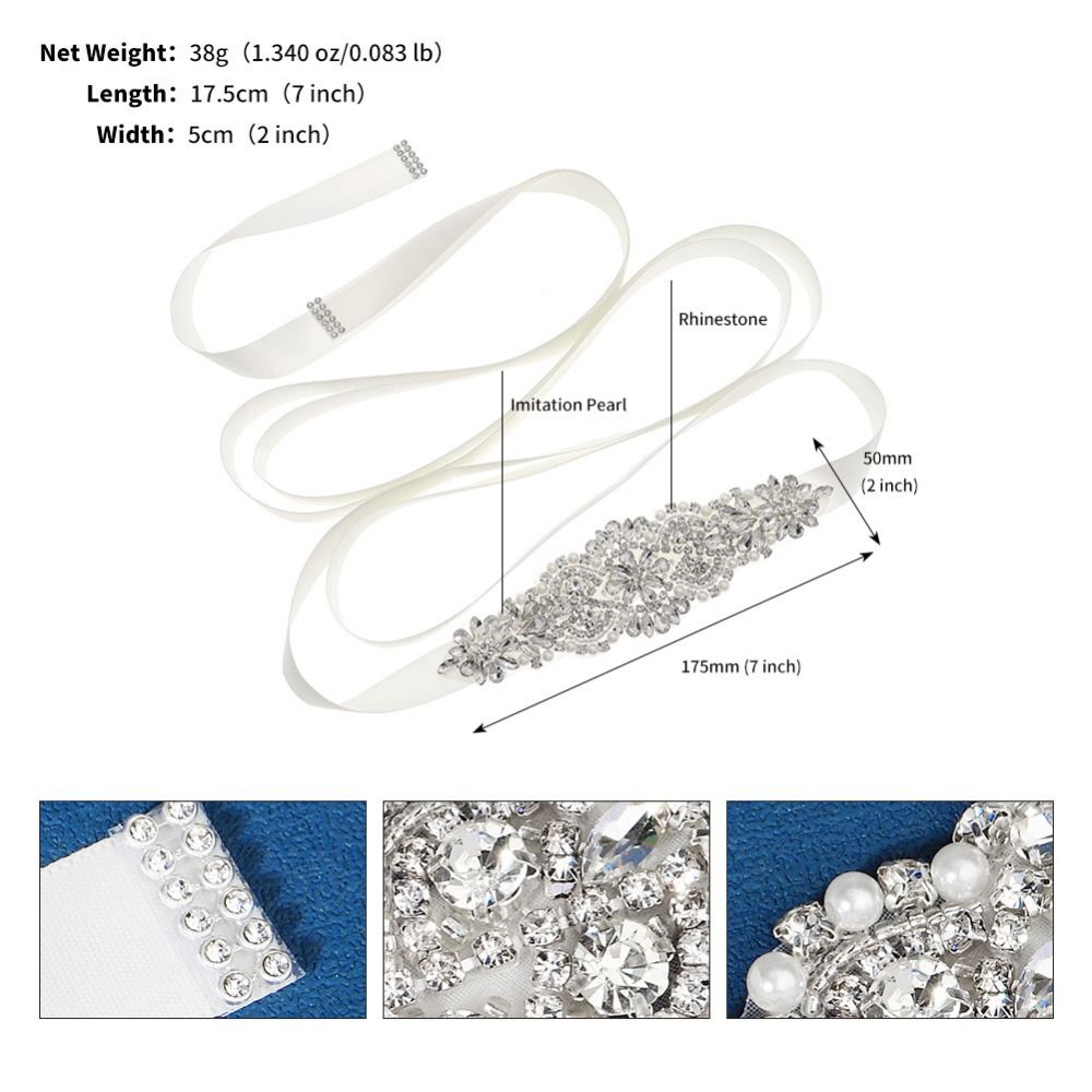 Słodkie srebrne sukienki satyn – Bridal Sash Ribbon recenzja i cena